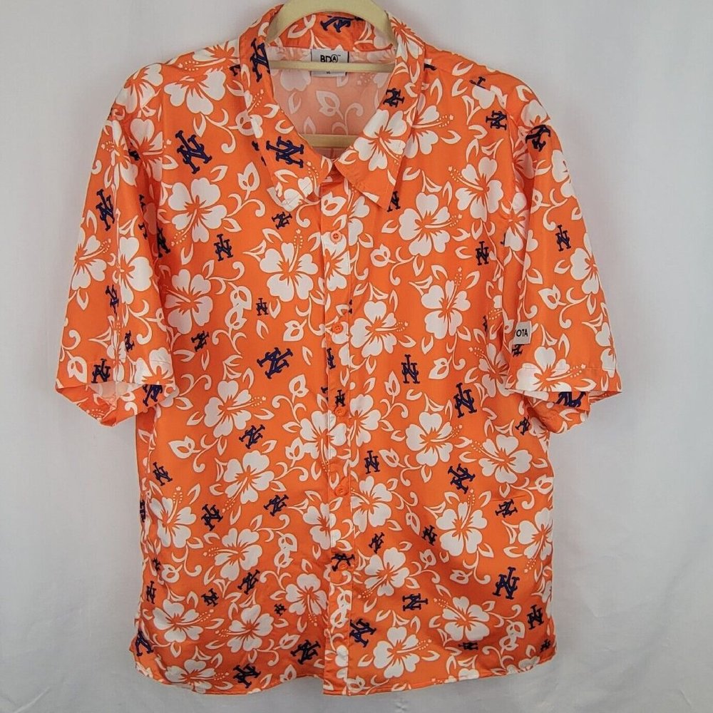 New York Mets Hawaiian Shirt Toyota Citi Field SGA Size XL Button Short Sleeve